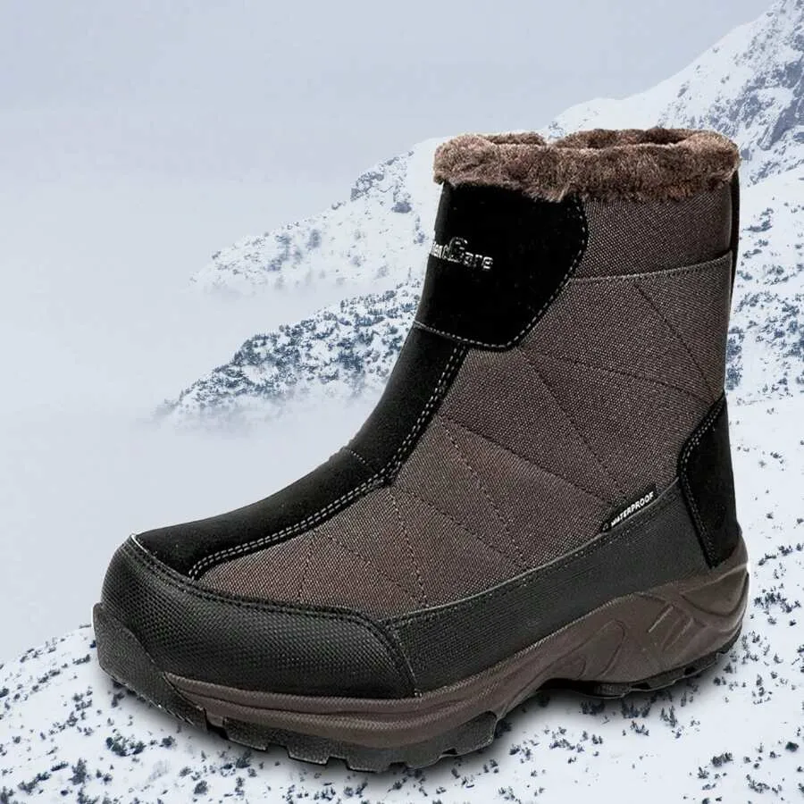 Men's Waterproof Hiking Boots, Rugged Winter Outdoor Shoes for All-Day Comfort