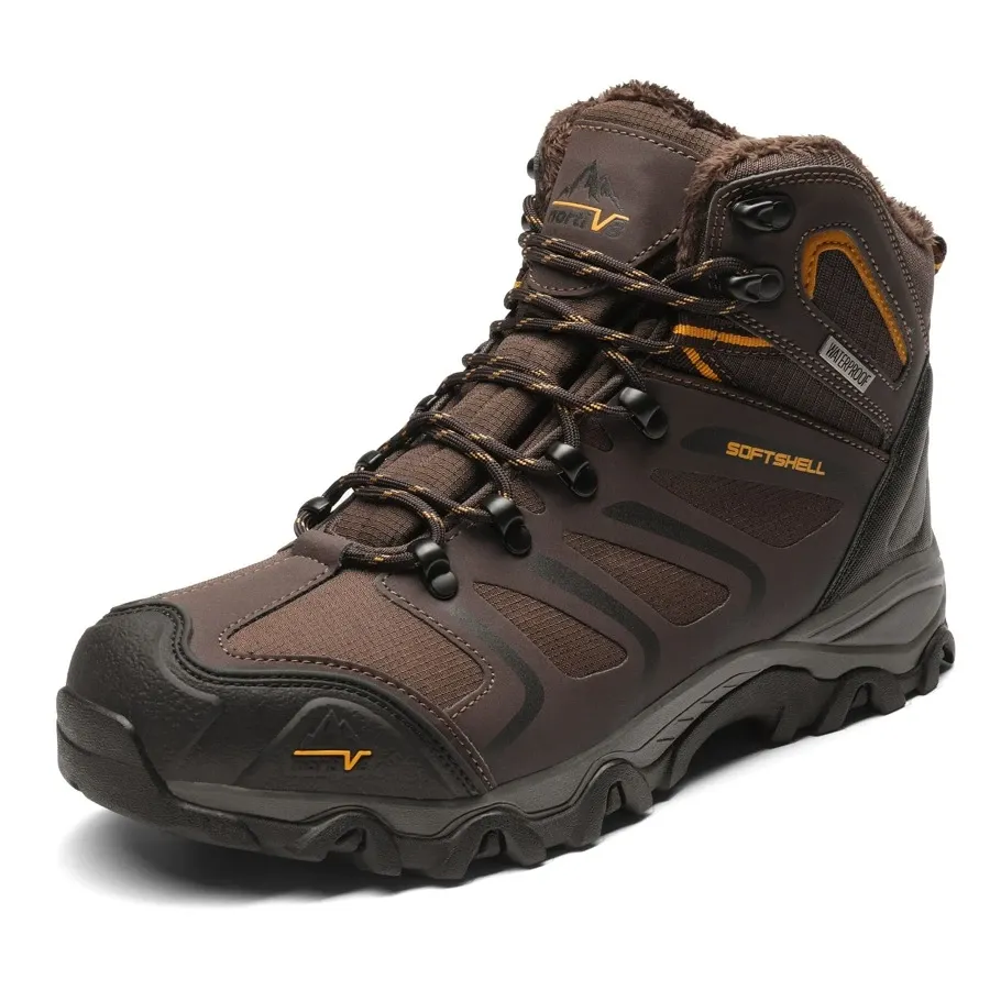 Men's Durable Hiking Boots, Winter Waterproof Outdoor Shoes for Comfort and Grip